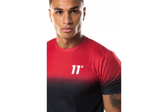 Camiseta Dot Fade T-Shirt Negro Ski Patrol Rojo