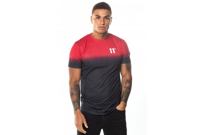 Camiseta Dot Fade T-Shirt Negro Ski Patrol Rojo