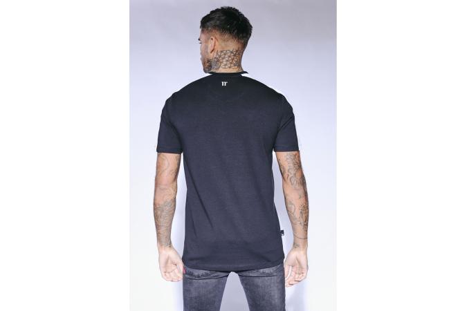 Camiseta Embossed graphic Arm Panel T-Shirt Black