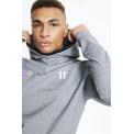 eon Block Pull over Hoodie Grey Marl