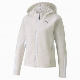 Sudadera Evostrip Full-Zip Hoodie White Heather