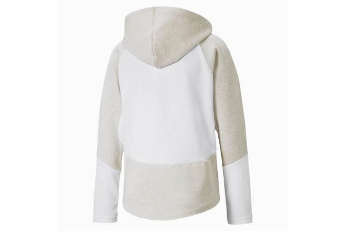 EVOSTRIP FULL-ZIP HOODIE WHITE HEATHER