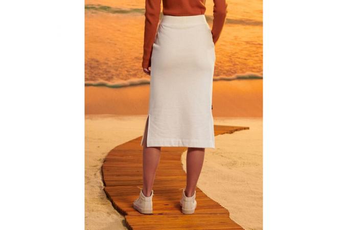 Falda Bolt Plain Skirt Blanca