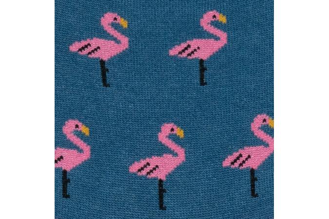 Normalización Subproducto Multiplicación Calcetines Flamingo No Show Azul