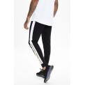 Pantalones Gold Taped Poly Joggers Negro