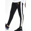 Pantalones Gold Taped Poly Joggers Negro