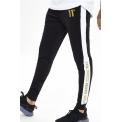 Pantalones Gold Taped Poly Joggers Negro