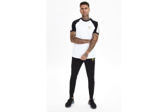 Camiseta Gold Taped Ringer T-shirt Blanco/Negro