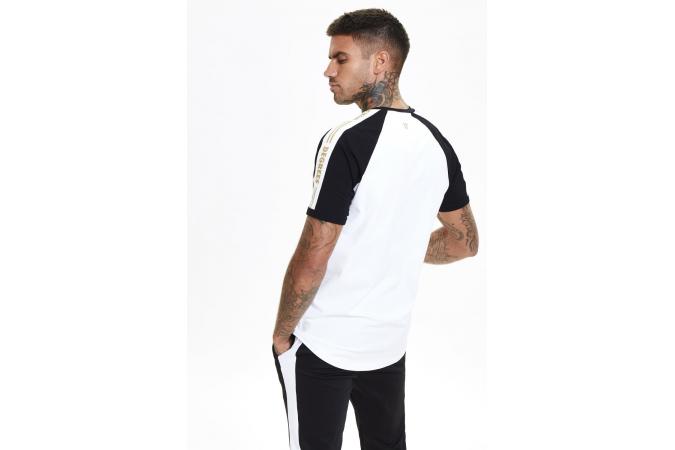 Camiseta Gold Taped Ringer T-shirt Blanco/Negro