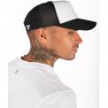 PANEL TRUCKER CAP BLACK,WHITE & HOT