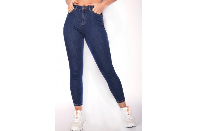 Pantalones Hich Waisted Super Skinny Jeans Indigo