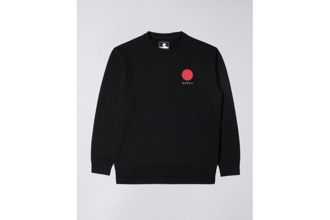 Sudadera Japanese Sun Sweat Black Garment Washed Negra