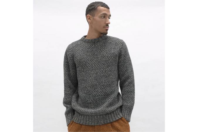 Jersey Far Afield Murray Knit (Fine Wool Mix - Grey Multi)