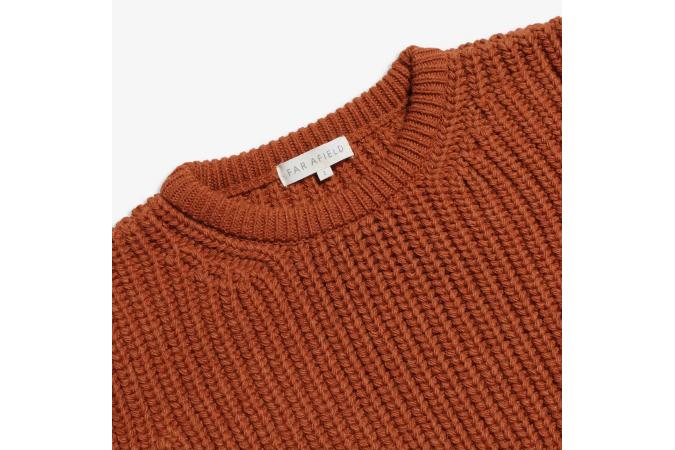 Jersey Far Afield Ribbed Knit (Alpaca Mix - Cedar Red)