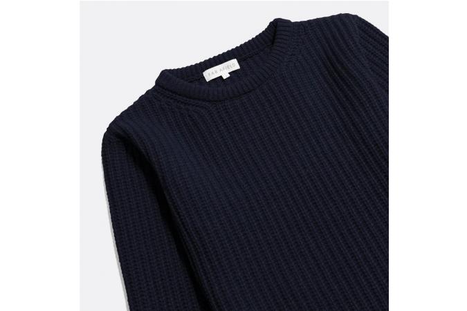 Jersey Far Afield Hamish Ribbed Knit Carbon