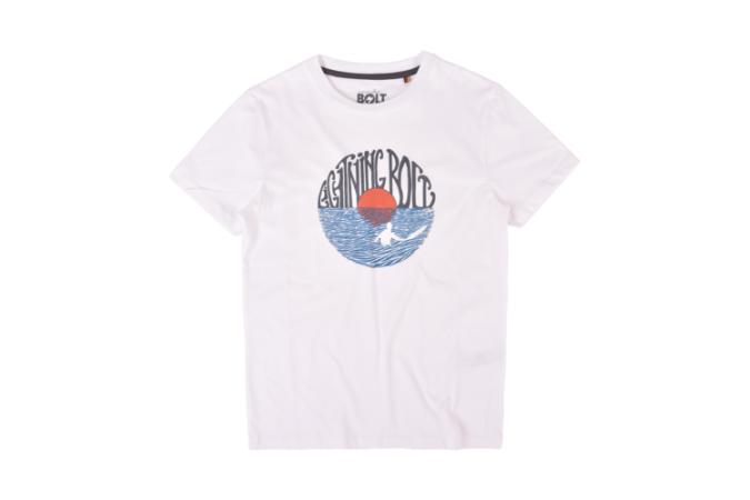 LINE UP TEE JR W00 WHITE