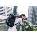 Mochila Macaroon Glossy Blocking Negro