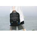 Mochila Macaroon Glossy Blocking Negro