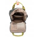 Mochila Macaroon Glossy Blocking Charcoal Olive