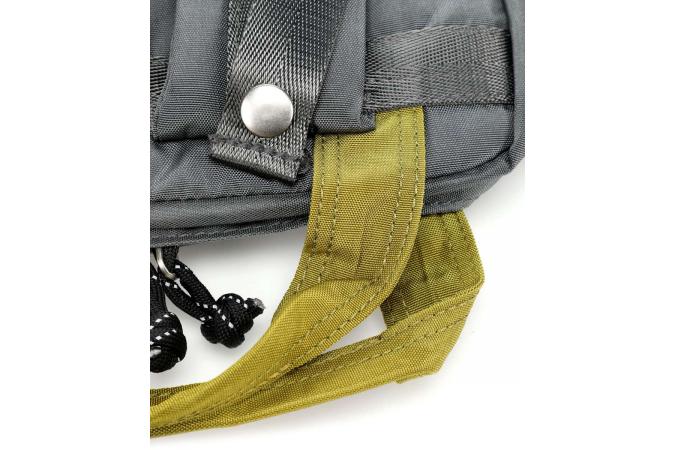 Mochila Macaroon Glossy Blocking Charcoal Olive