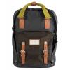 Mochila Macaroon Glossy Blocking Charcoal Olive