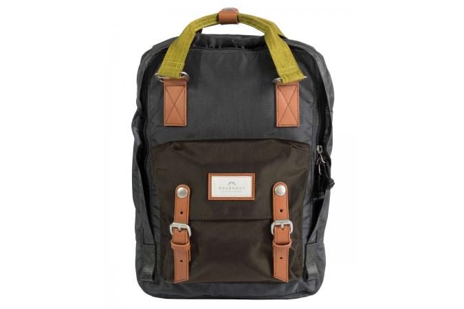 Mochila Macaroon Glossy Blocking Charcoal Olive