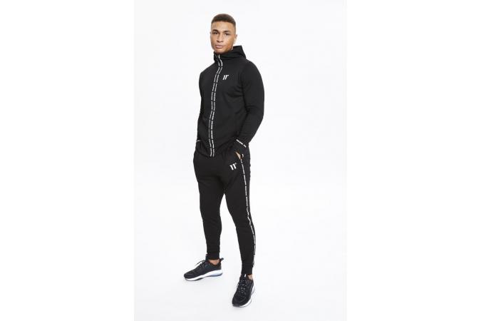 MAIZE PIQUE REPEAT BINDING JOGGERS SKINNY FIT BLACK