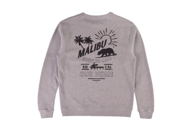 Sudadera Malibu Crew Jr Heather Grey