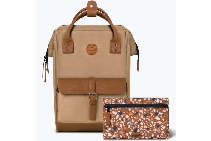 Mochila Cabaia Kuala Lumpur Cream x Camel Leather M