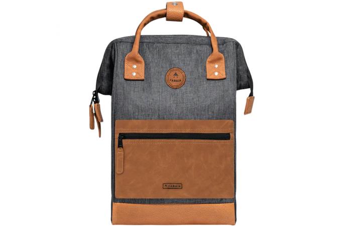 Mochila Cabaia Londres Medium (Gris oscura / marrón)