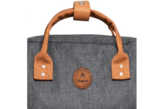 Mochila Cabaia Londres Medium (Gris oscura / marrón)