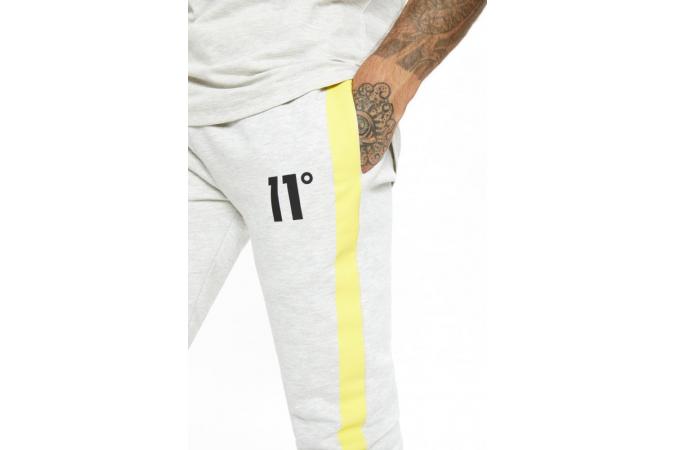 Nitro Contrast Side Stripe Print Joggers Skinny Fit Tornado Grey Marl