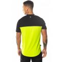 PANEL BLOCK T-SHIRT LIME GREEN, BLACK&WHITE