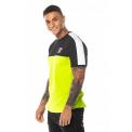 PANEL BLOCK T-SHIRT LIME GREEN, BLACK&WHITE