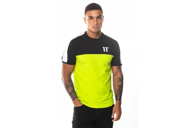 Camiseta Panel Block Verde lima/Negro/Blanco