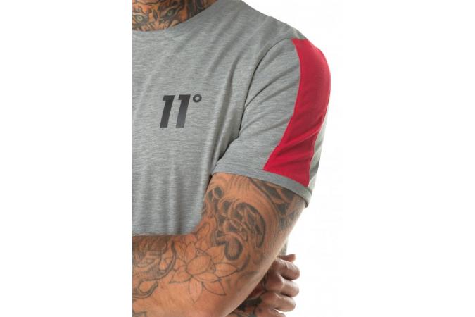 Camiseta Panelled T-Shirt Gris/Marl/Ski/Patrol/Rojo