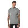 PANELLED T-SHIRT MID GREY MARL,SKI, PATROL RED