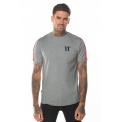 PANELLED T-SHIRT MID GREY MARL,SKI, PATROL RED