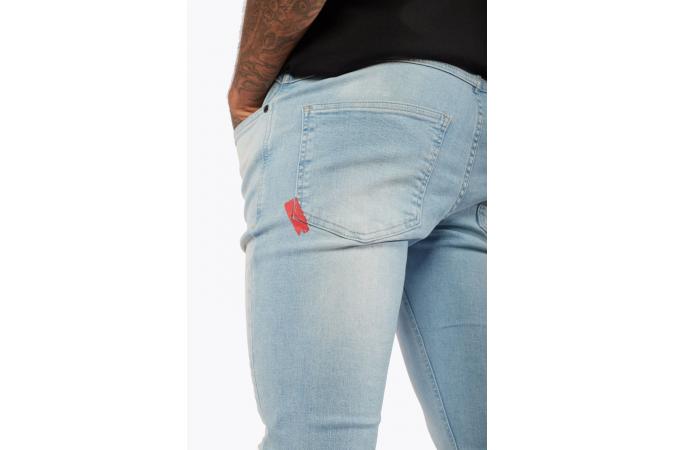 ESSENTIAL SUPER STRETCH JEANS SKINNY FIT STONE WASH