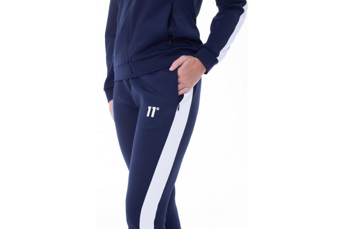 PANEL POLY TRACK PANTS NAVY/WHITE