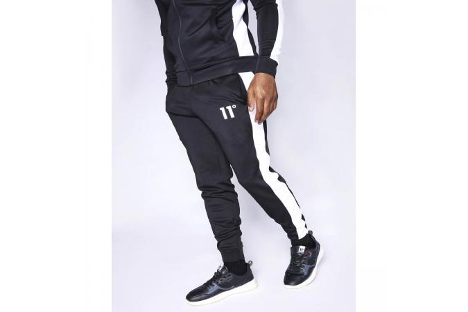 POLY PANEL TRACK PANT BLACK AND WHITE