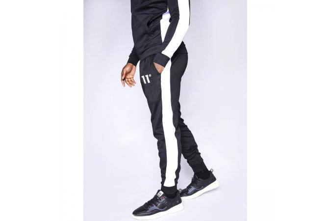 POLY PANEL TRACK PANT BLACK AND WHITE