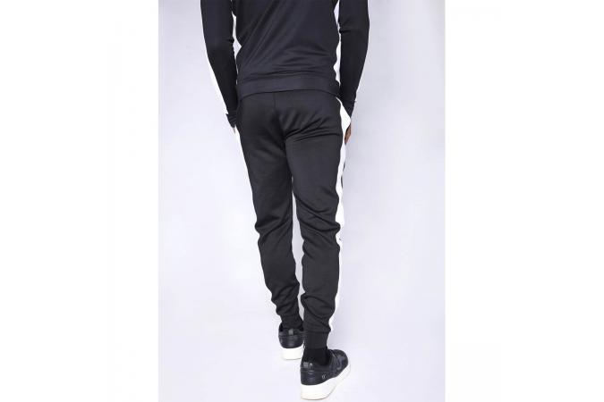 POLY PANEL TRACK PANT BLACK AND WHITE