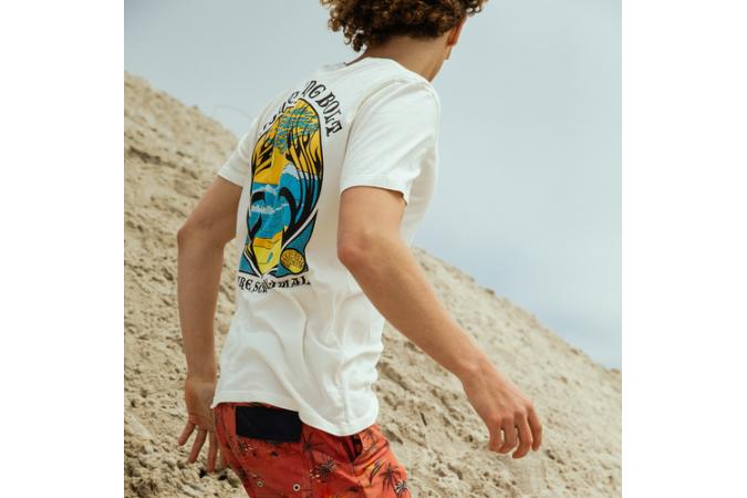 Camiseta Pure Source Hawaii Pocket Tee Egret