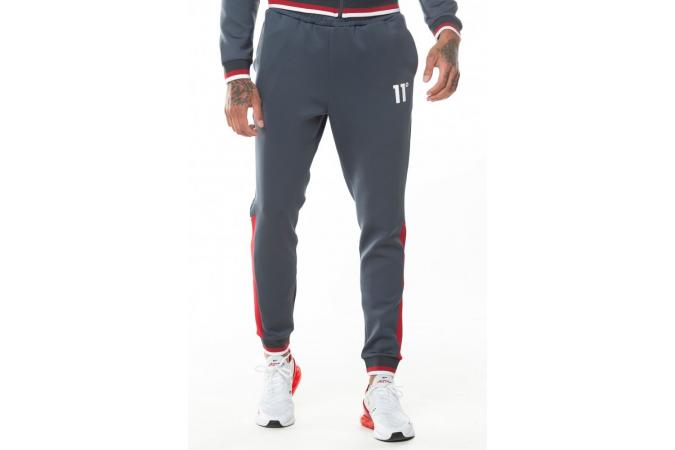 Pantalones Ribbed Poly Track Pants - Anthracite/Ski Patrol Red