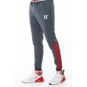 RIBBED POLY TRACK PANTS ANTHRACITE /SKI PATROL RED