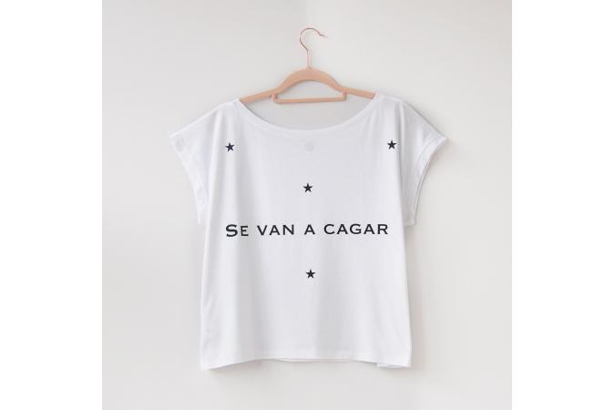 Camiseta Se Van A Cagar Blanco