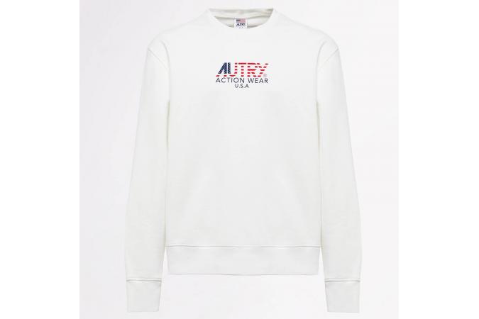 Sudadera Autry SWIM 1571 Iconic Man Flock Blanca