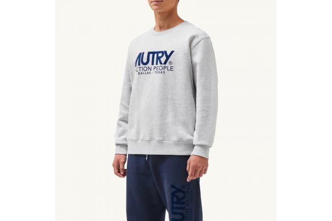 Sudadera Autry SWIM 1573 Iconic Man Flock Gris