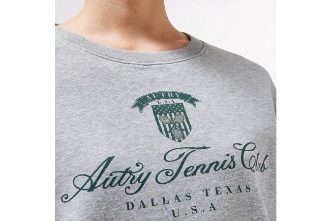 Sudadera Autry Tennis Club Wom Gris / Verde